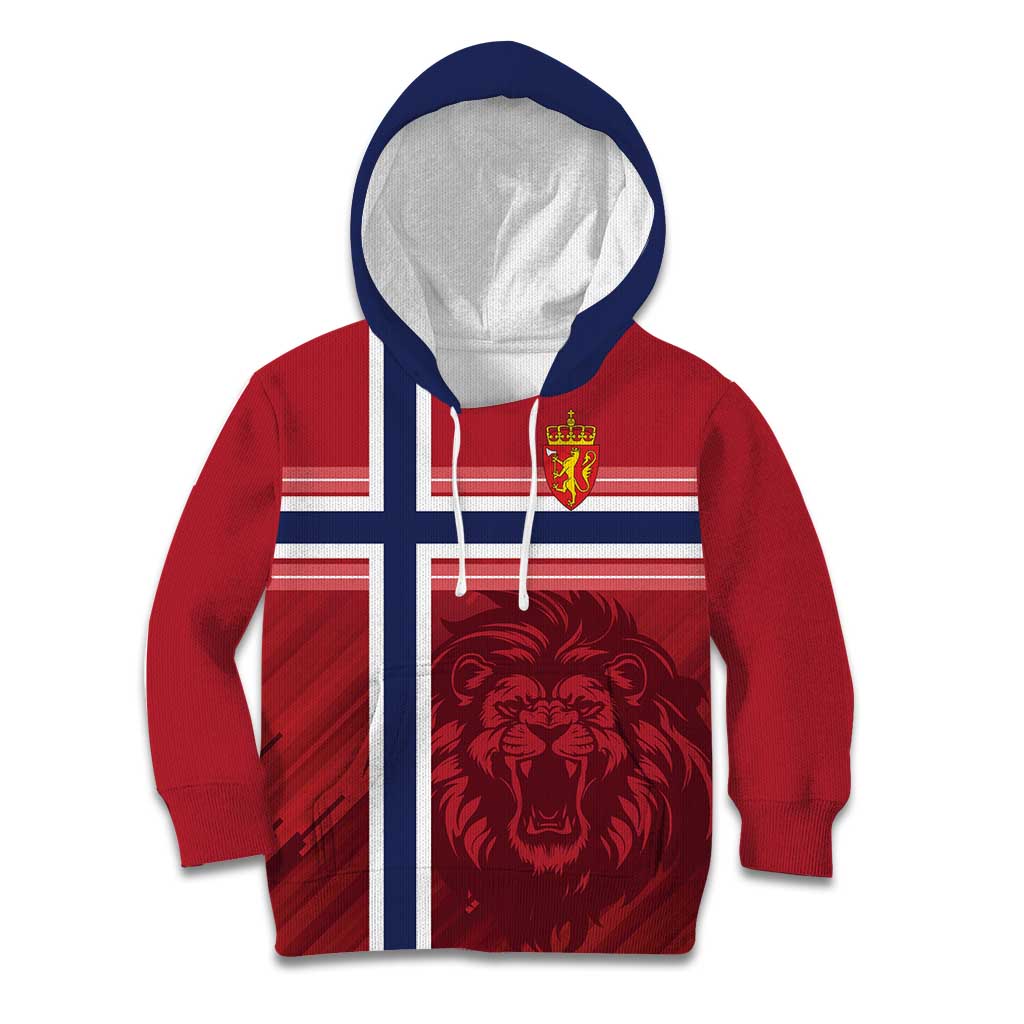 Custom Norway Football Kid Hoodie Norges Herrelandslag i Fotball