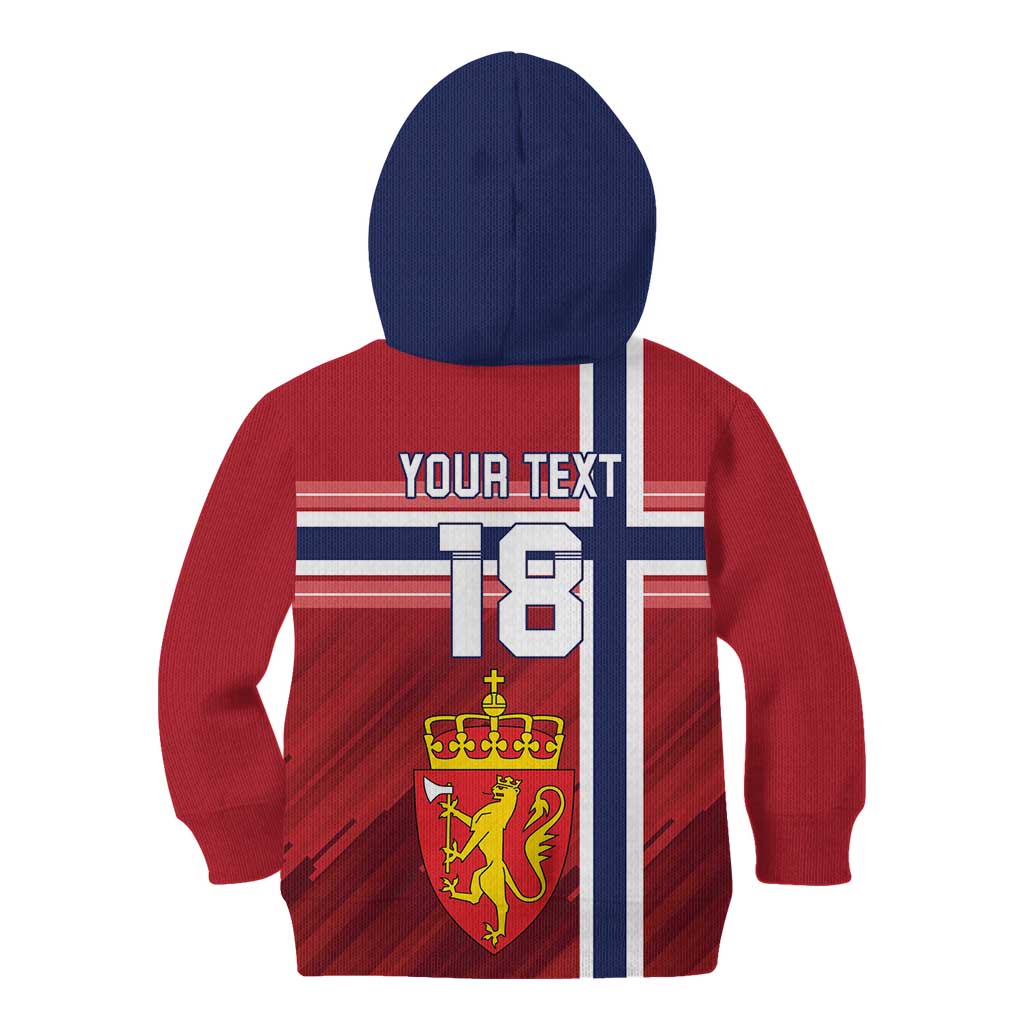 Custom Norway Football Kid Hoodie Norges Herrelandslag i Fotball