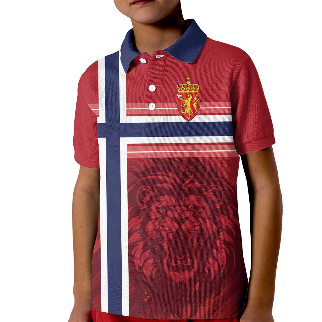 Custom Norway Football Kid Polo Shirt Norges Herrelandslag i Fotball