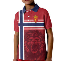 Custom Norway Football Kid Polo Shirt Norges Herrelandslag i Fotball