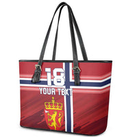 Custom Norway Football Leather Tote Bag Norges Herrelandslag i Fotball