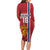Custom Norway Football Long Sleeve Bodycon Dress Norges Herrelandslag i Fotball
