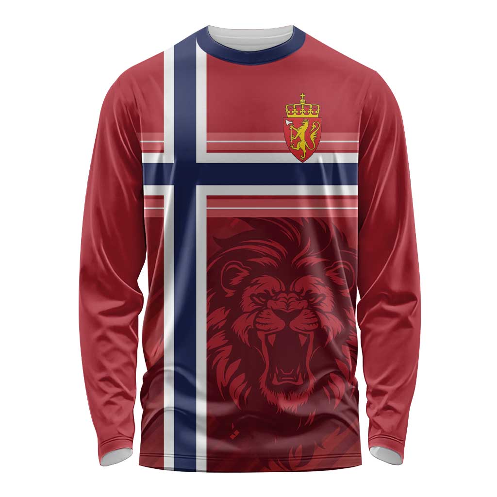 Custom Norway Football Long Sleeve Shirt Norges Herrelandslag i Fotball
