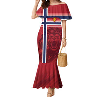Custom Norway Football Mermaid Dress Norges Herrelandslag i Fotball