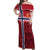 Custom Norway Football Off Shoulder Maxi Dress Norges Herrelandslag i Fotball