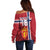 Custom Norway Football Off Shoulder Sweater Norges Herrelandslag i Fotball