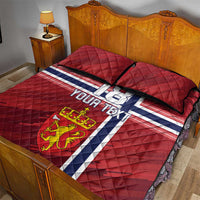 Custom Norway Football Quilt Bed Set Norges Herrelandslag i Fotball