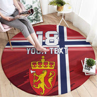 Custom Norway Football Round Carpet Norges Herrelandslag i Fotball