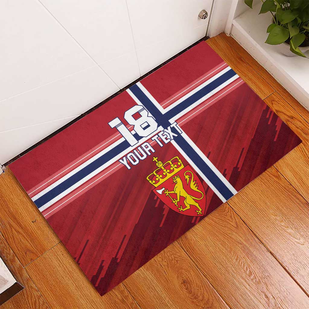 Custom Norway Football Rubber Doormat Norges Herrelandslag i Fotball