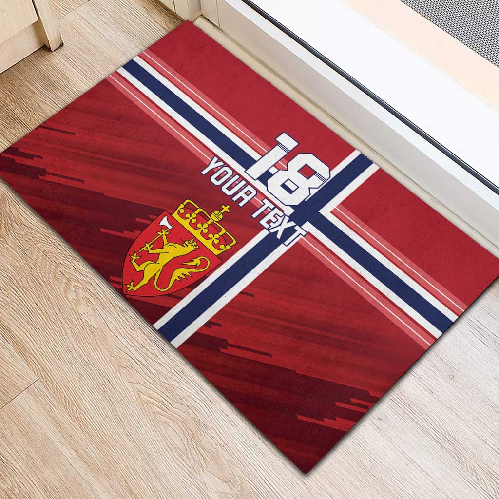 Custom Norway Football Rubber Doormat Norges Herrelandslag i Fotball