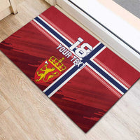 Custom Norway Football Rubber Doormat Norges Herrelandslag i Fotball
