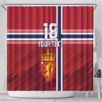 Custom Norway Football Shower Curtain Norges Herrelandslag i Fotball