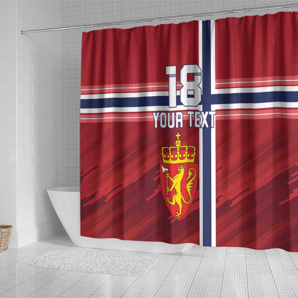 Custom Norway Football Shower Curtain Norges Herrelandslag i Fotball