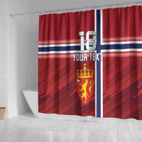 Custom Norway Football Shower Curtain Norges Herrelandslag i Fotball