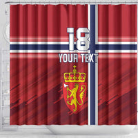 Custom Norway Football Shower Curtain Norges Herrelandslag i Fotball