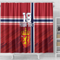Custom Norway Football Shower Curtain Norges Herrelandslag i Fotball