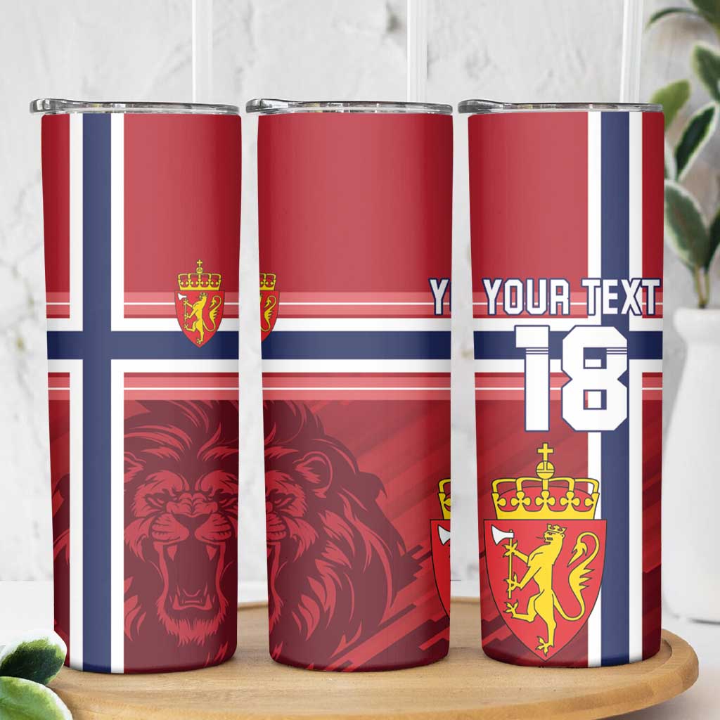 Custom Norway Football Skinny Tumbler Norges Herrelandslag i Fotball