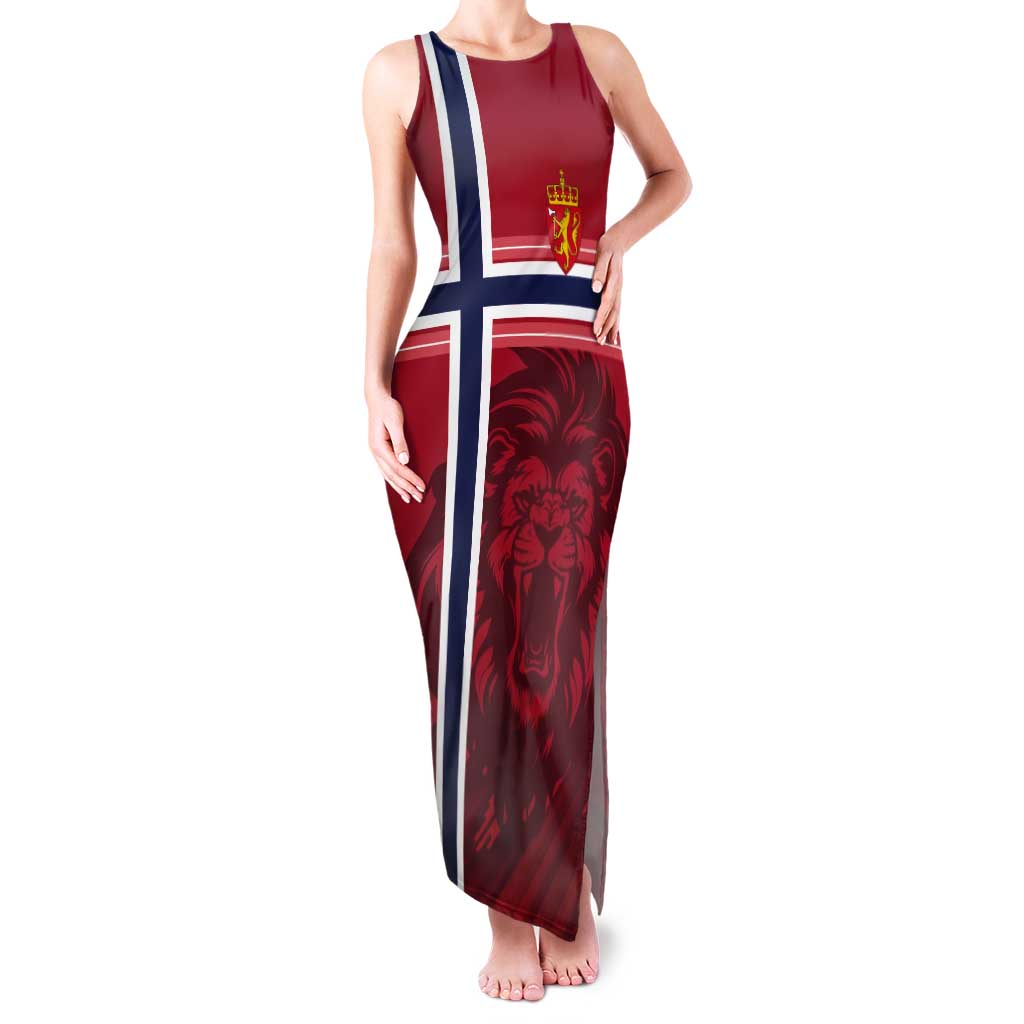 Custom Norway Football Tank Maxi Dress Norges Herrelandslag i Fotball