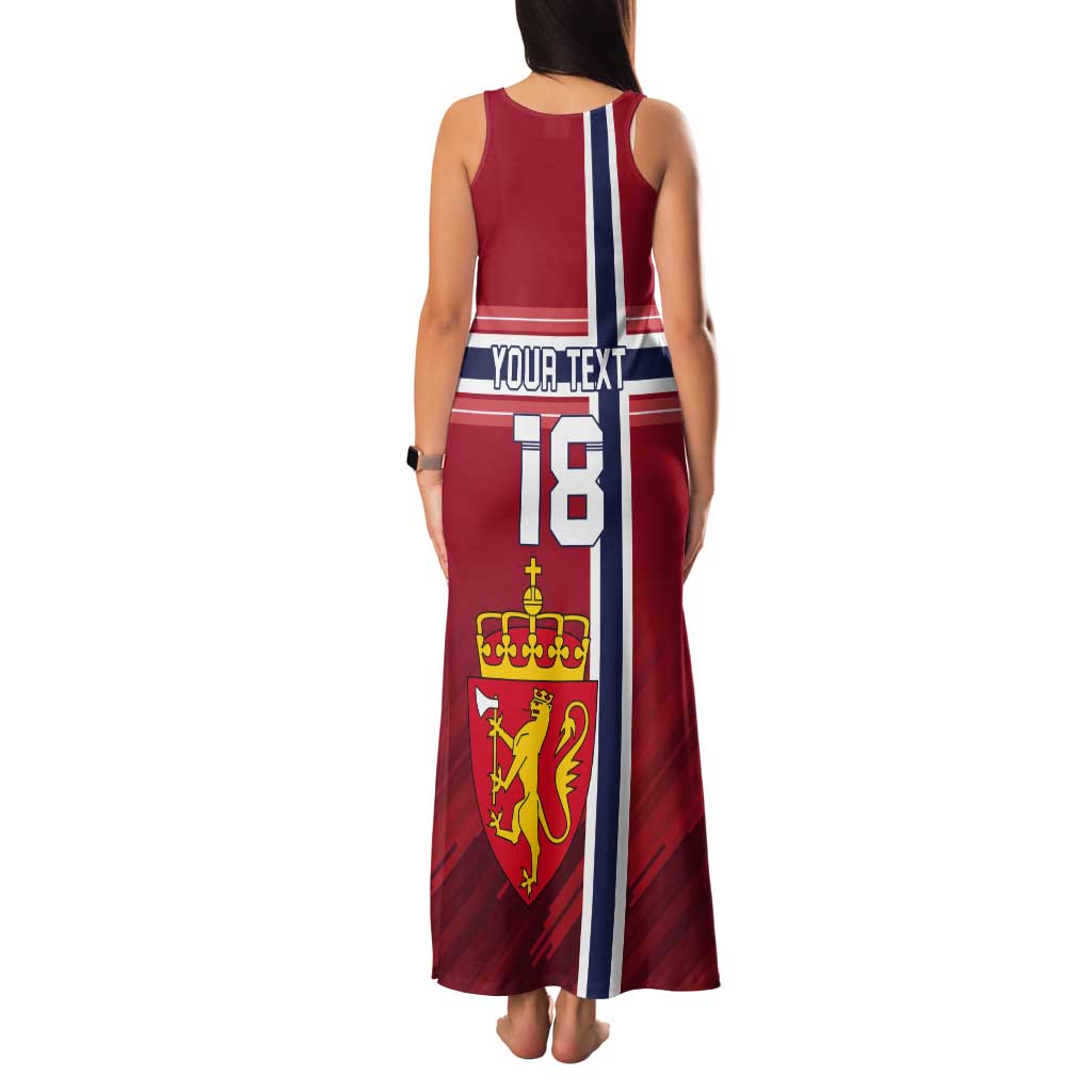 Custom Norway Football Tank Maxi Dress Norges Herrelandslag i Fotball