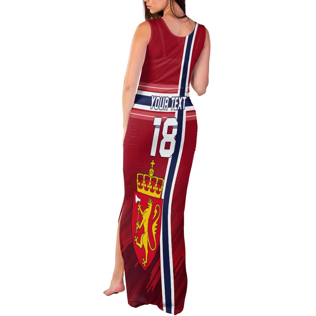 Custom Norway Football Tank Maxi Dress Norges Herrelandslag i Fotball