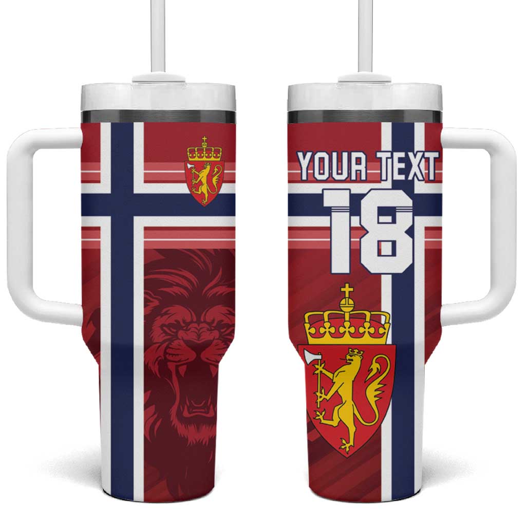 Custom Norway Football Tumbler With Handle Norges Herrelandslag i Fotball