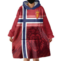 Custom Norway Football Wearable Blanket Hoodie Norges Herrelandslag i Fotball