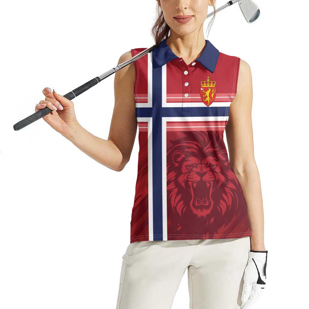 Custom Norway Football Women Sleeveless Polo Shirt Norges Herrelandslag i Fotball