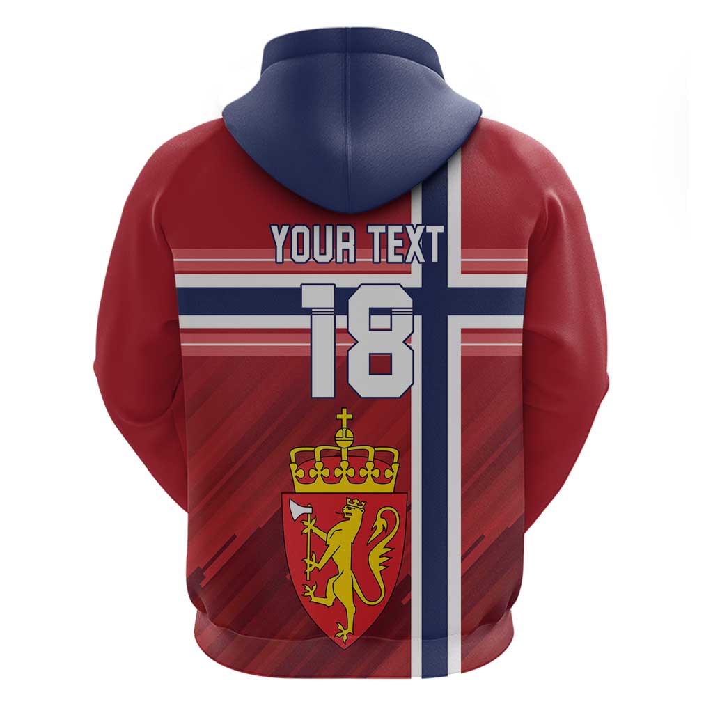 Custom Norway Football Zip Hoodie Norges Herrelandslag i Fotball