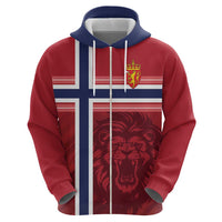 Custom Norway Football Zip Hoodie Norges Herrelandslag i Fotball