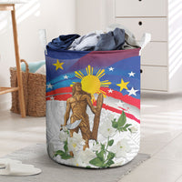 Philippines Flag Day Laundry Basket Lapu-Lapu Warrior Heritage Art
