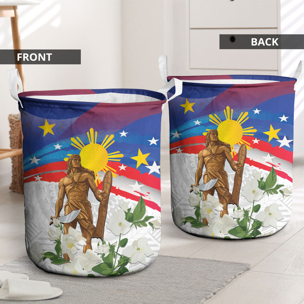 Philippines Flag Day Laundry Basket Lapu-Lapu Warrior Heritage Art