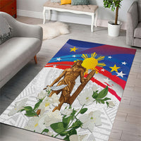 Philippines Flag Day Area Rug Lapu-Lapu Warrior Heritage Art