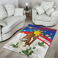 Philippines Flag Day Area Rug Lapu-Lapu Warrior Heritage Art