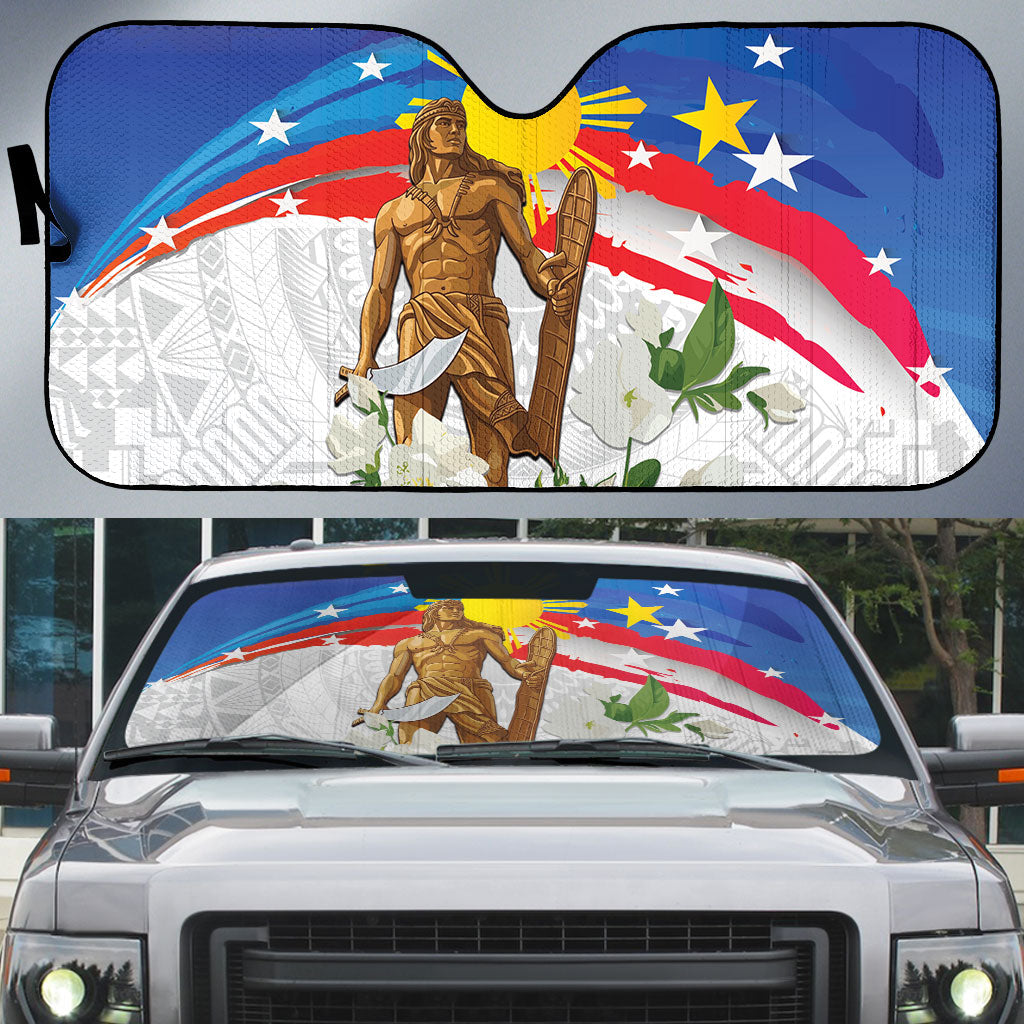 Philippines Flag Day Auto Sun Shade Lapu-Lapu Warrior Heritage Art