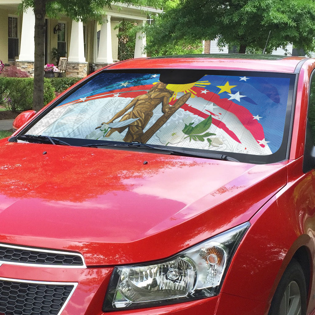 Philippines Flag Day Auto Sun Shade Lapu-Lapu Warrior Heritage Art