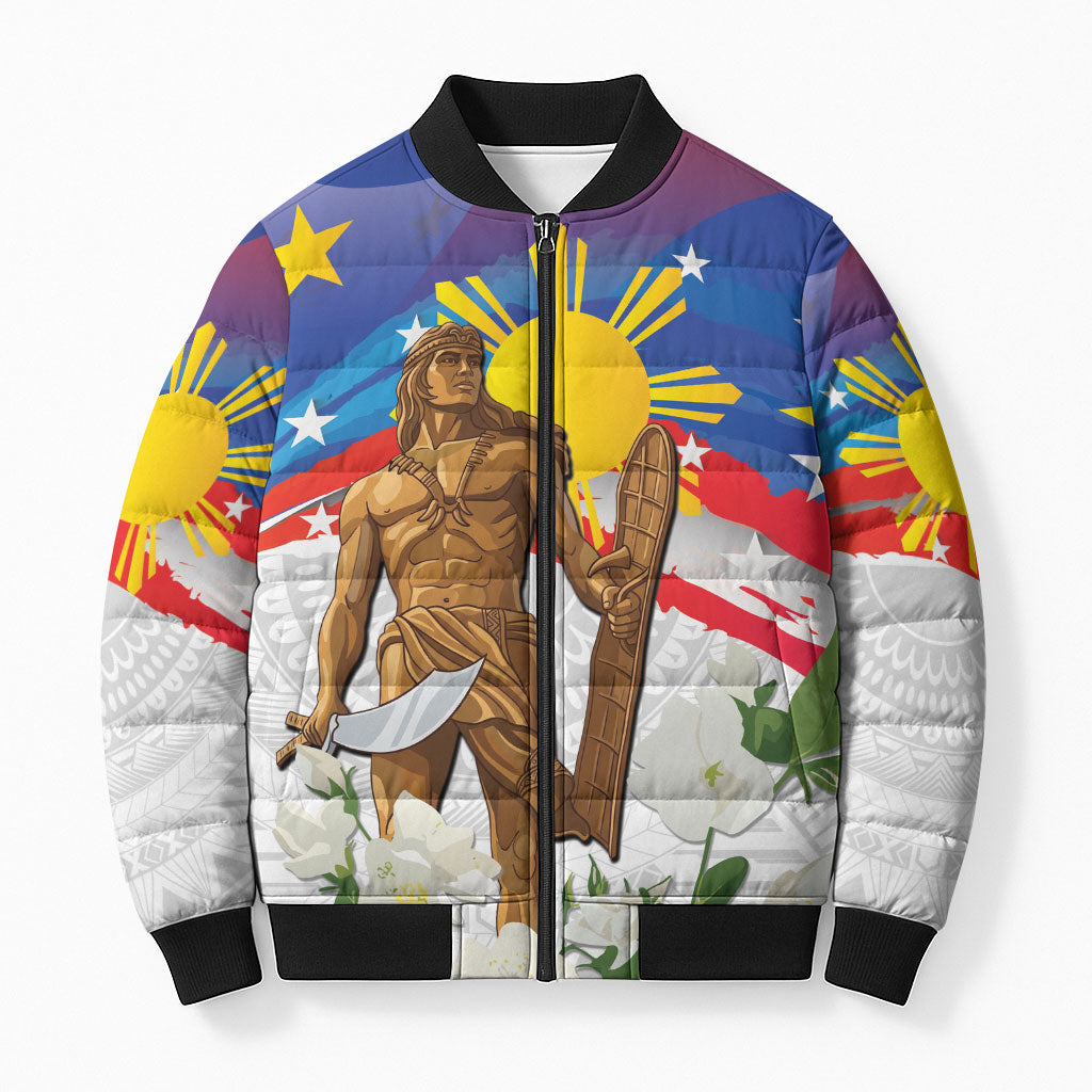 Philippines Flag Day Bomber Puffer Jacket Lapu-Lapu Warrior Heritage Art