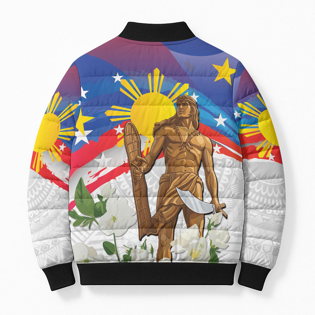 Philippines Flag Day Bomber Puffer Jacket Lapu-Lapu Warrior Heritage Art