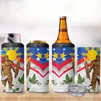 Philippines Flag Day 4 in 1 Can Cooler Tumbler Lapu-Lapu Warrior Heritage Art