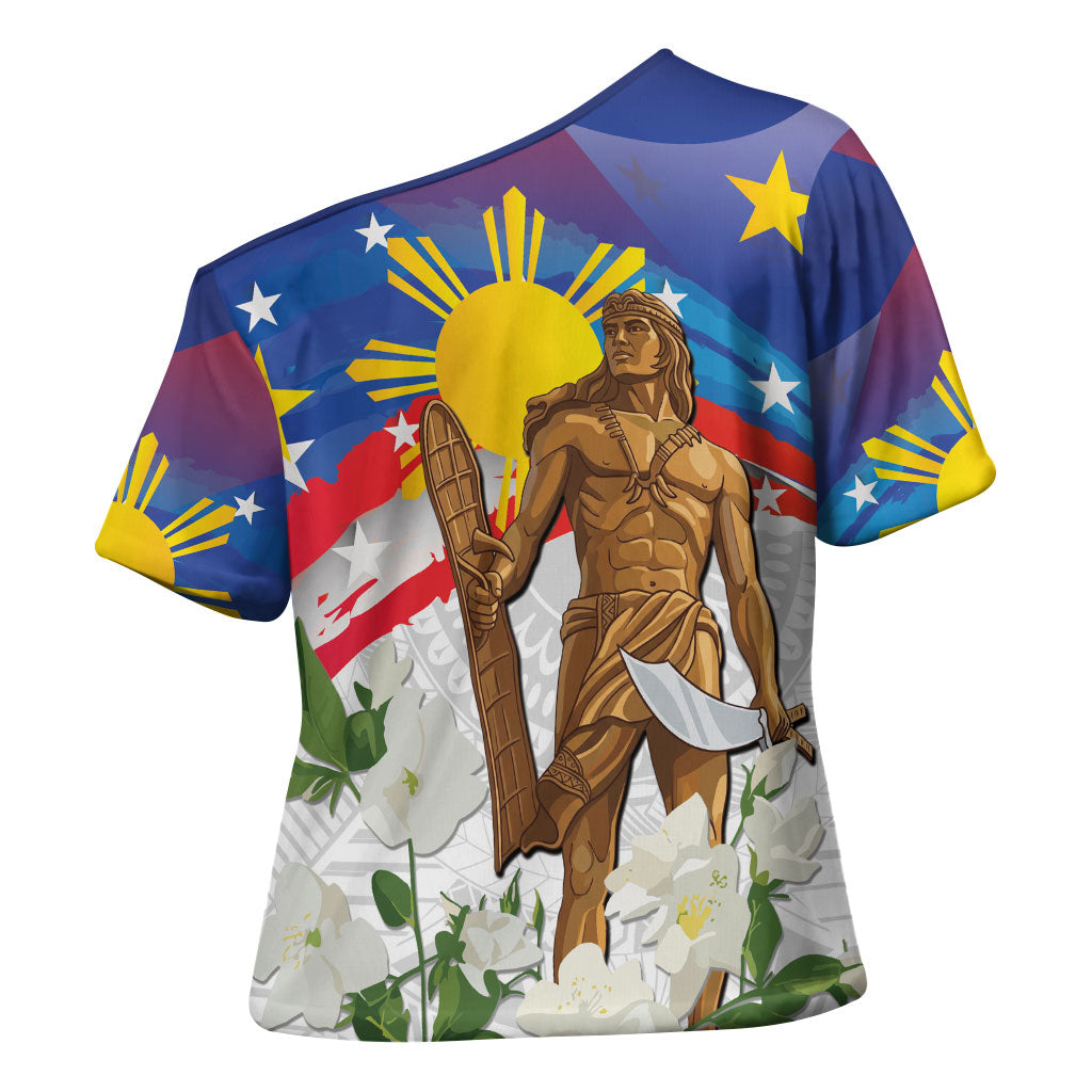 Philippines Flag Day Cross Shoulder Shirt Lapu-Lapu Warrior Heritage Art