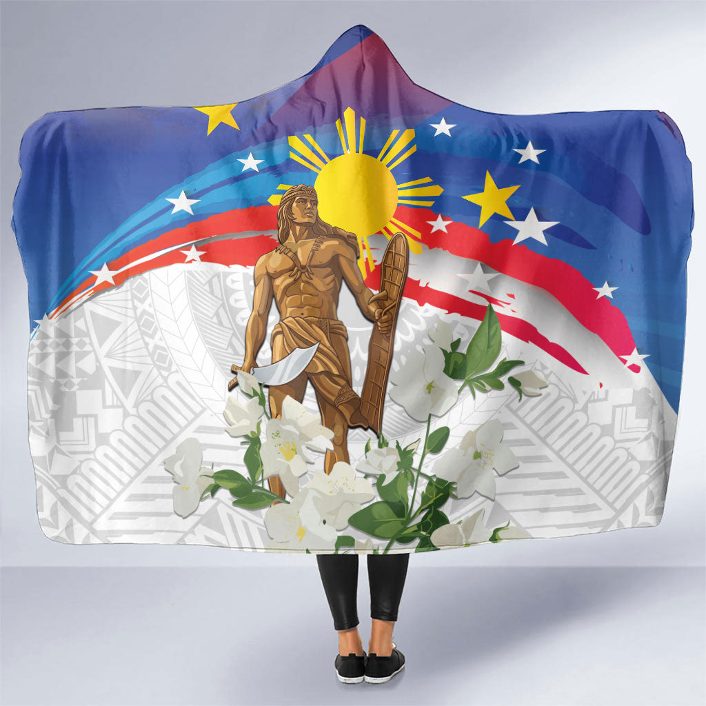 Philippines Flag Day Hooded Blanket Lapu-Lapu Warrior Heritage Art