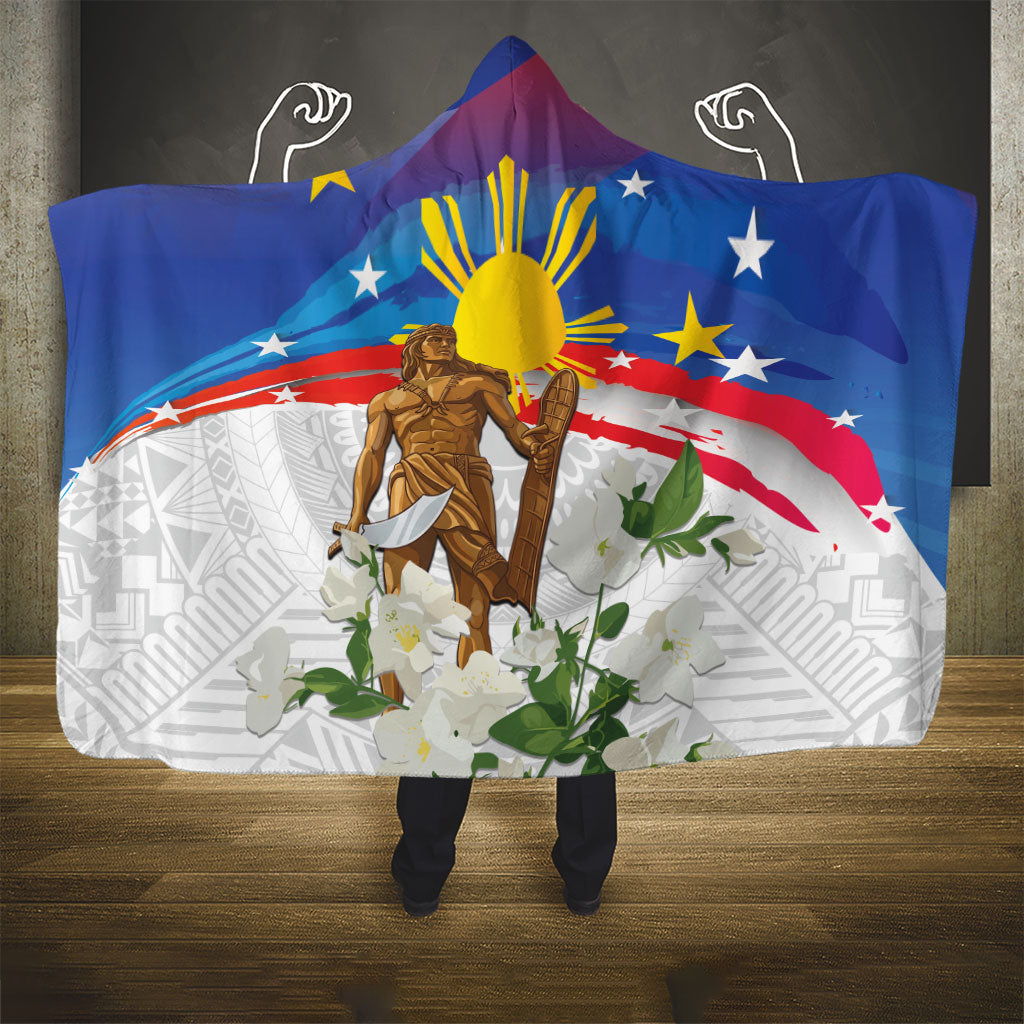 Philippines Flag Day Hooded Blanket Lapu-Lapu Warrior Heritage Art