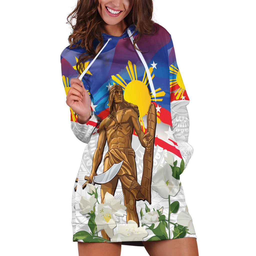 Philippines Flag Day Hoodie Dress Lapu-Lapu Warrior Heritage Art