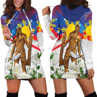 Philippines Flag Day Hoodie Dress Lapu-Lapu Warrior Heritage Art