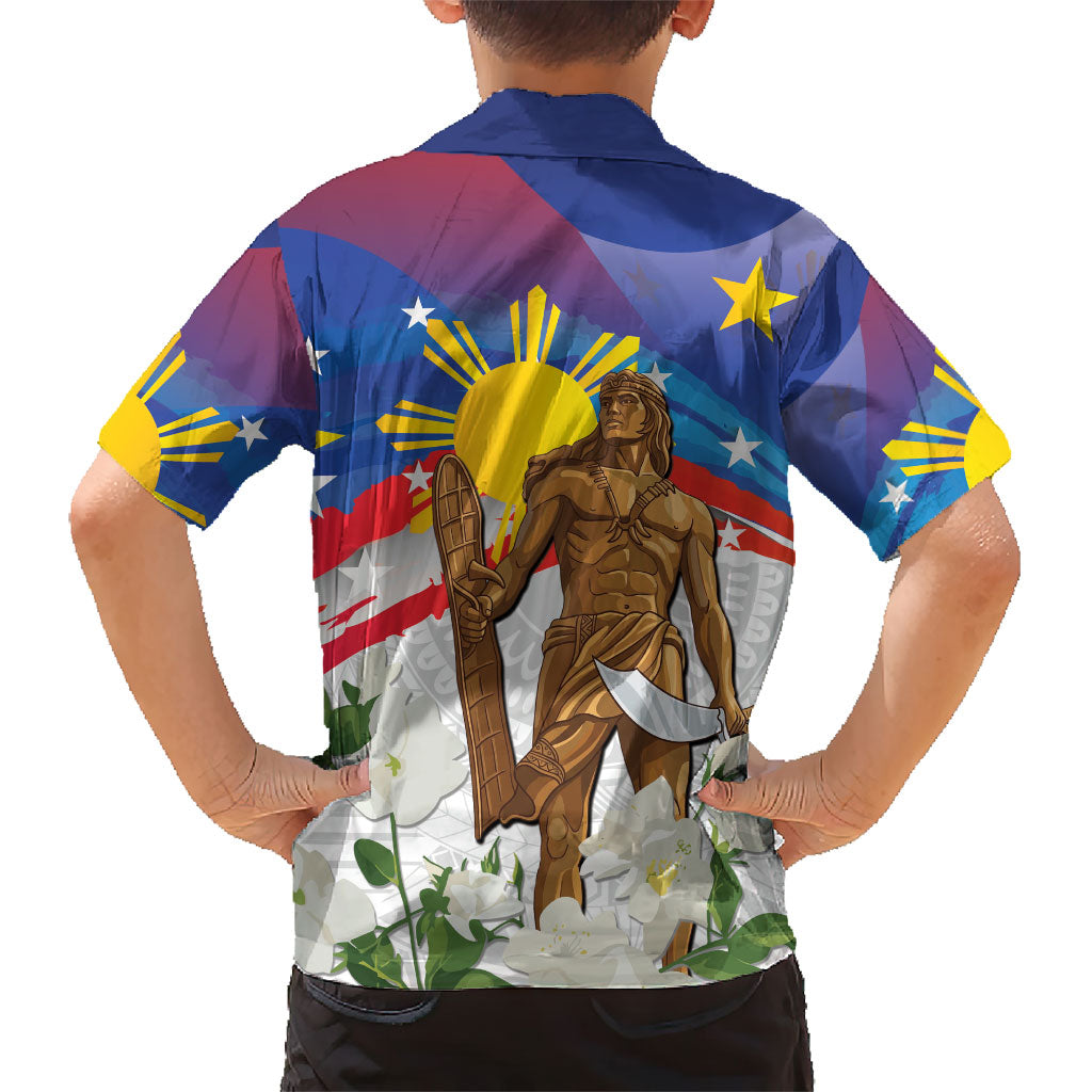 Philippines Flag Day Kid Hawaiian Shirt Lapu-Lapu Warrior Heritage Art