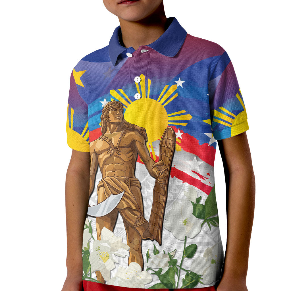 Philippines Flag Day Kid Polo Shirt Lapu-Lapu Warrior Heritage Art