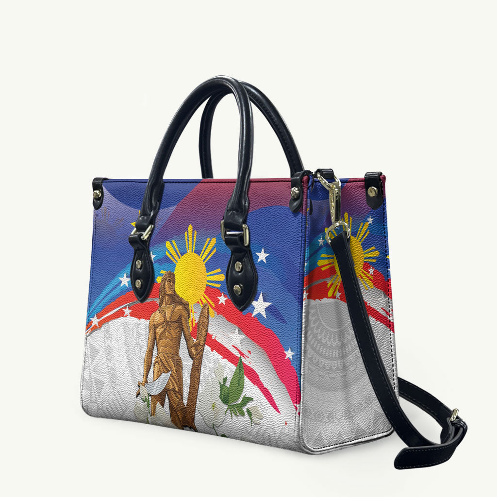 Philippines Flag Day Leather Bag Lapu-Lapu Warrior Heritage Art