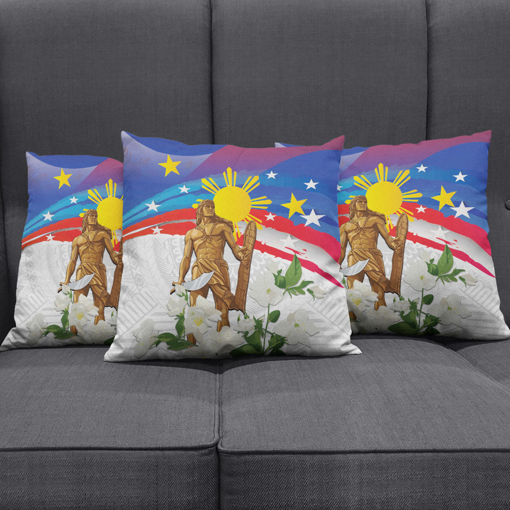 Philippines Flag Day Pillow Cover Lapu-Lapu Warrior Heritage Art