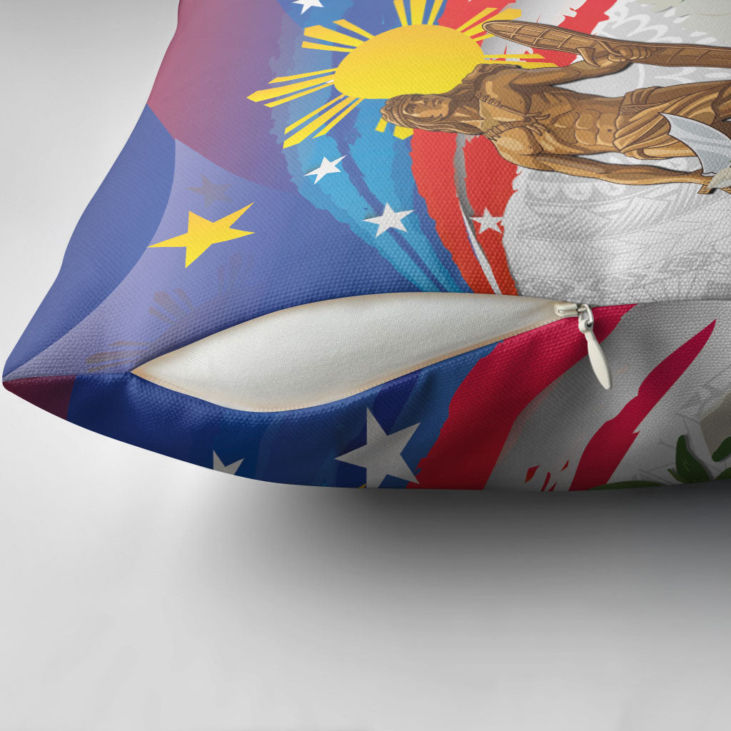 Philippines Flag Day Pillow Cover Lapu-Lapu Warrior Heritage Art