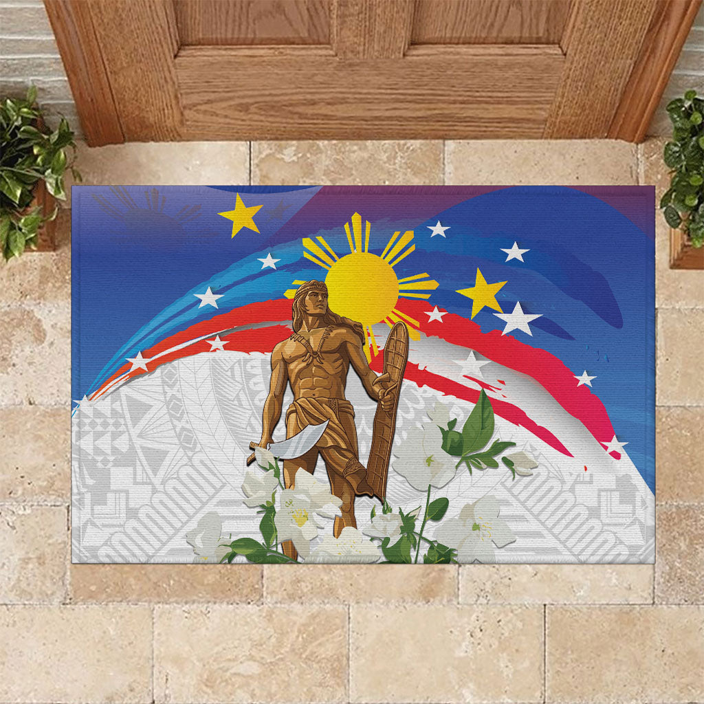 Philippines Flag Day Rubber Doormat Lapu-Lapu Warrior Heritage Art