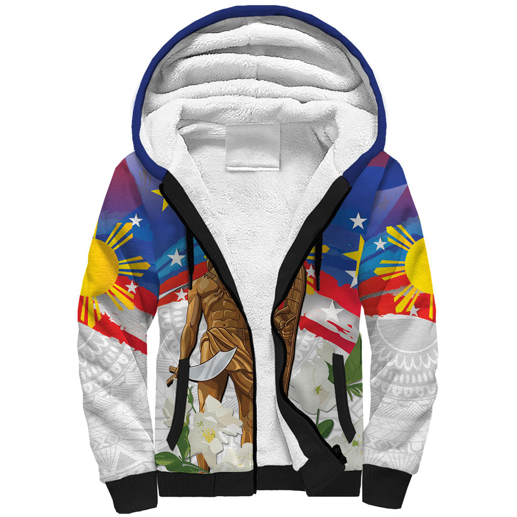 Philippines Flag Day Sherpa Hoodie Lapu-Lapu Warrior Heritage Art
